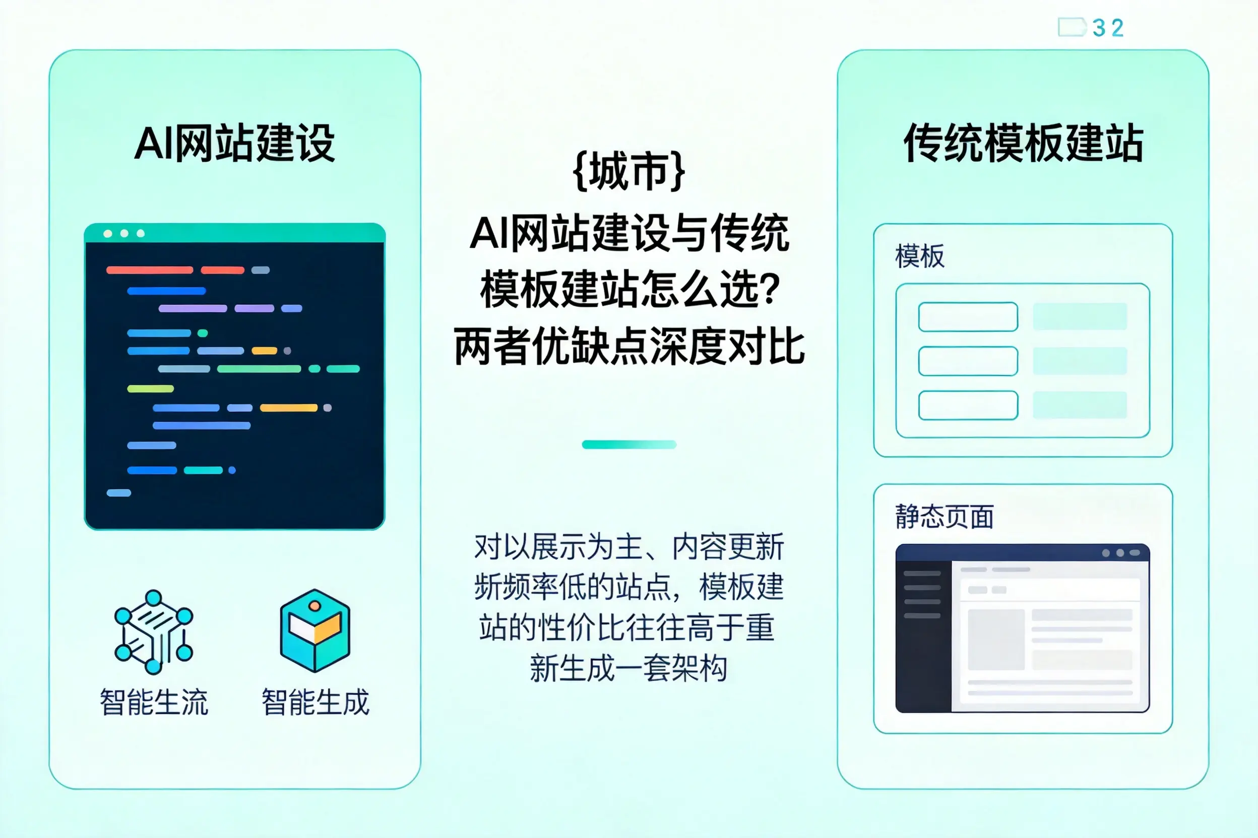 玉树AI网站建设与传统模板建站怎么选?两者优缺点深度对比