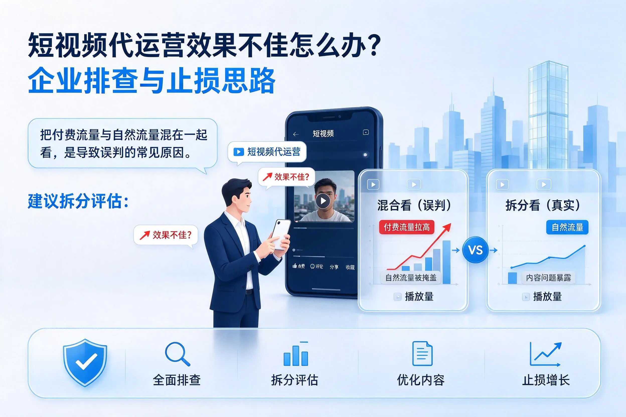 短视频代运营效果不佳怎么办？玉树企业排查与止损思路