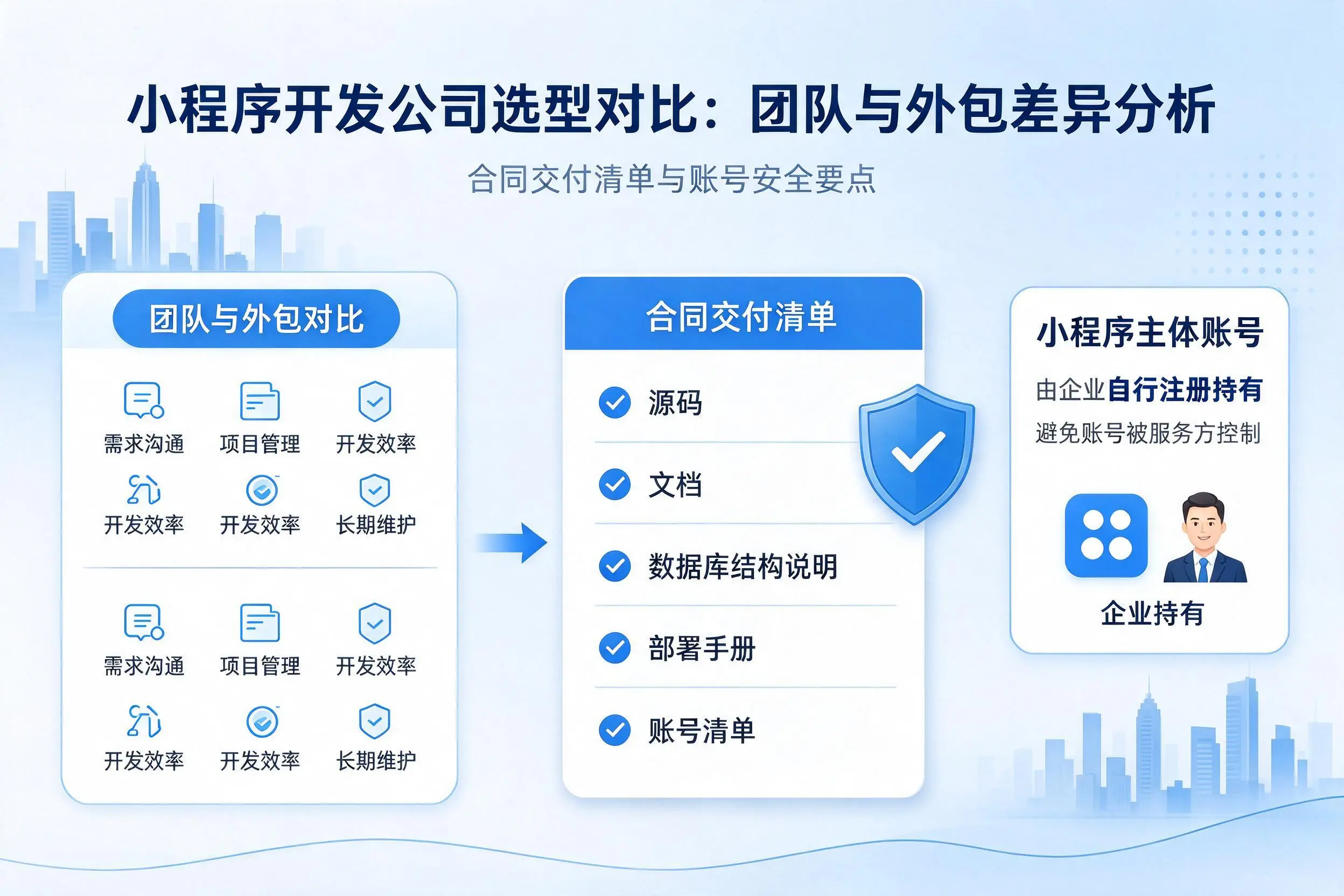 玉树小程序开发公司选型对比:团队与外包差异分析