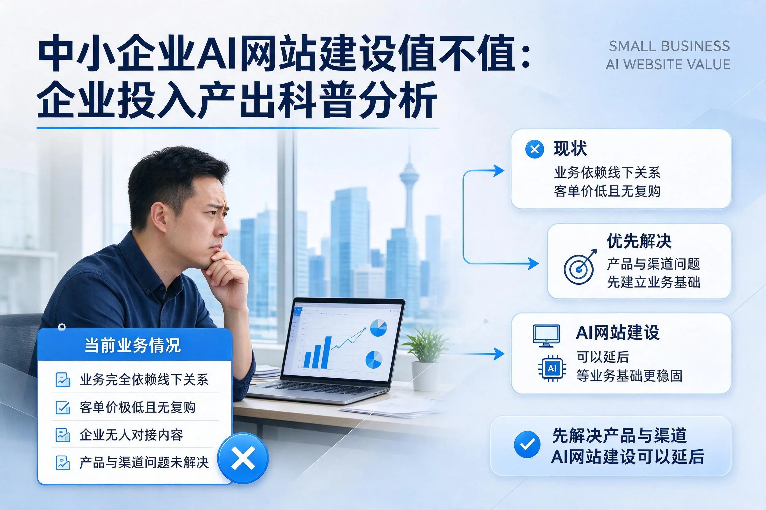 中小企业AI网站建设值不值：玉树企业投入产出科普分析