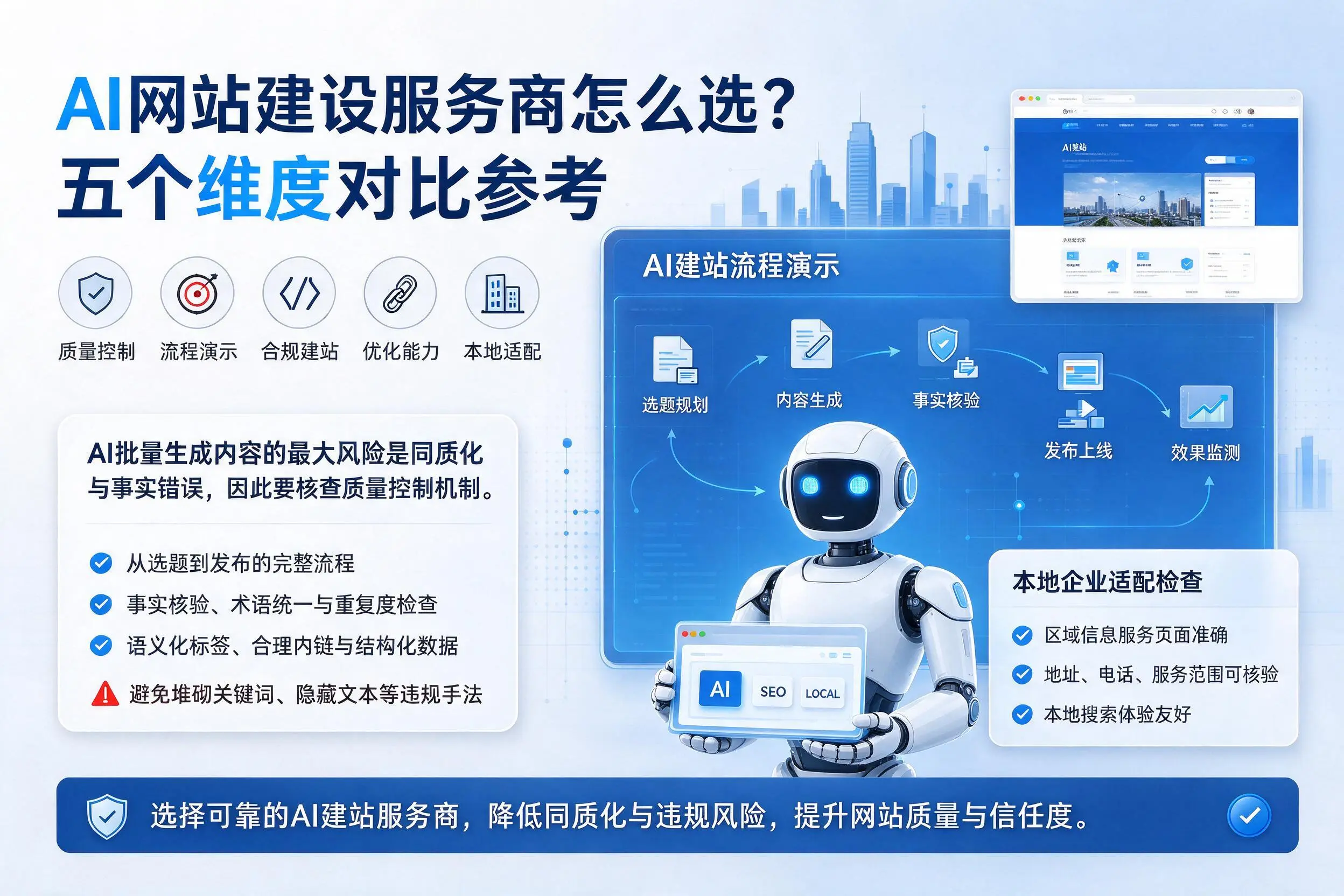 玉树AI网站建设服务商怎么选?五个维度对比参考
