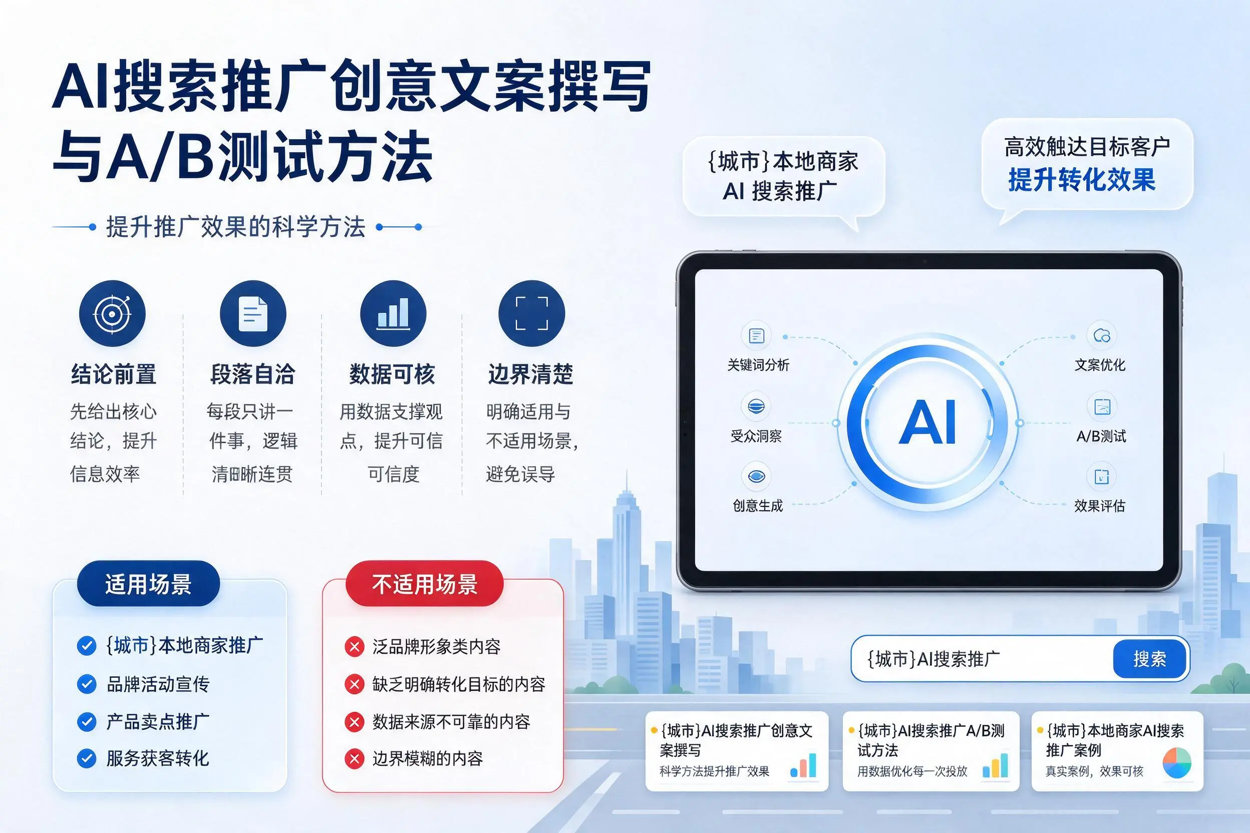 玉树AI搜索推广创意文案撰写与A/B测试方法
